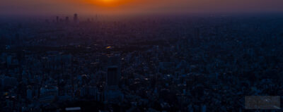 View from Tokyo Tower during sunset
